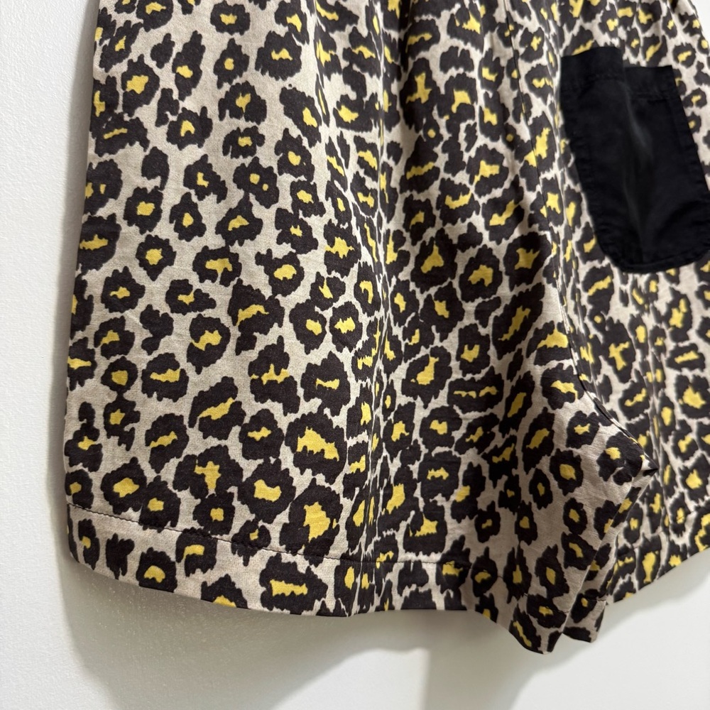 Raquel Allegra Leopard Print Cotton Silk Blend Shorts Large - Picture 9 of 11